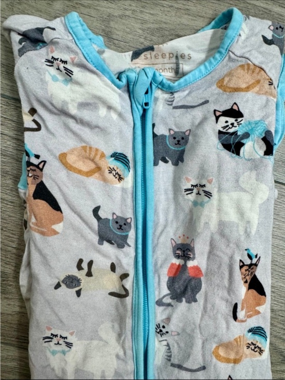 Little Sleepies OG Blue Cool Cats 18-24 Months